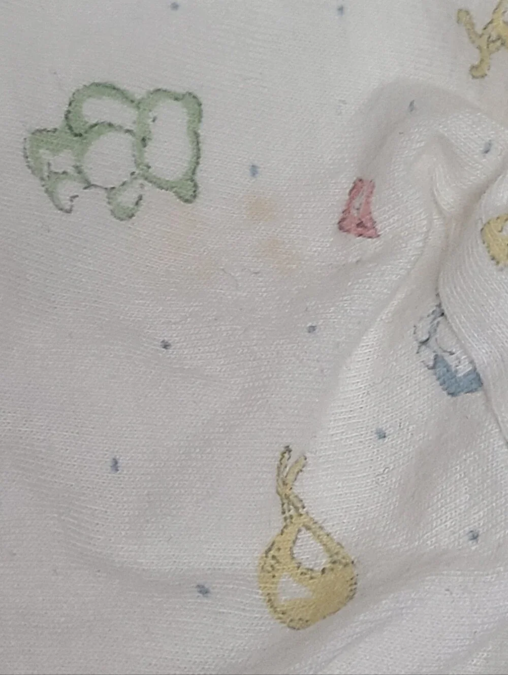 Vintage 2005 Gerber Baby Crib Sheet Teddy Bears Bibs Ducks Letter Blocks